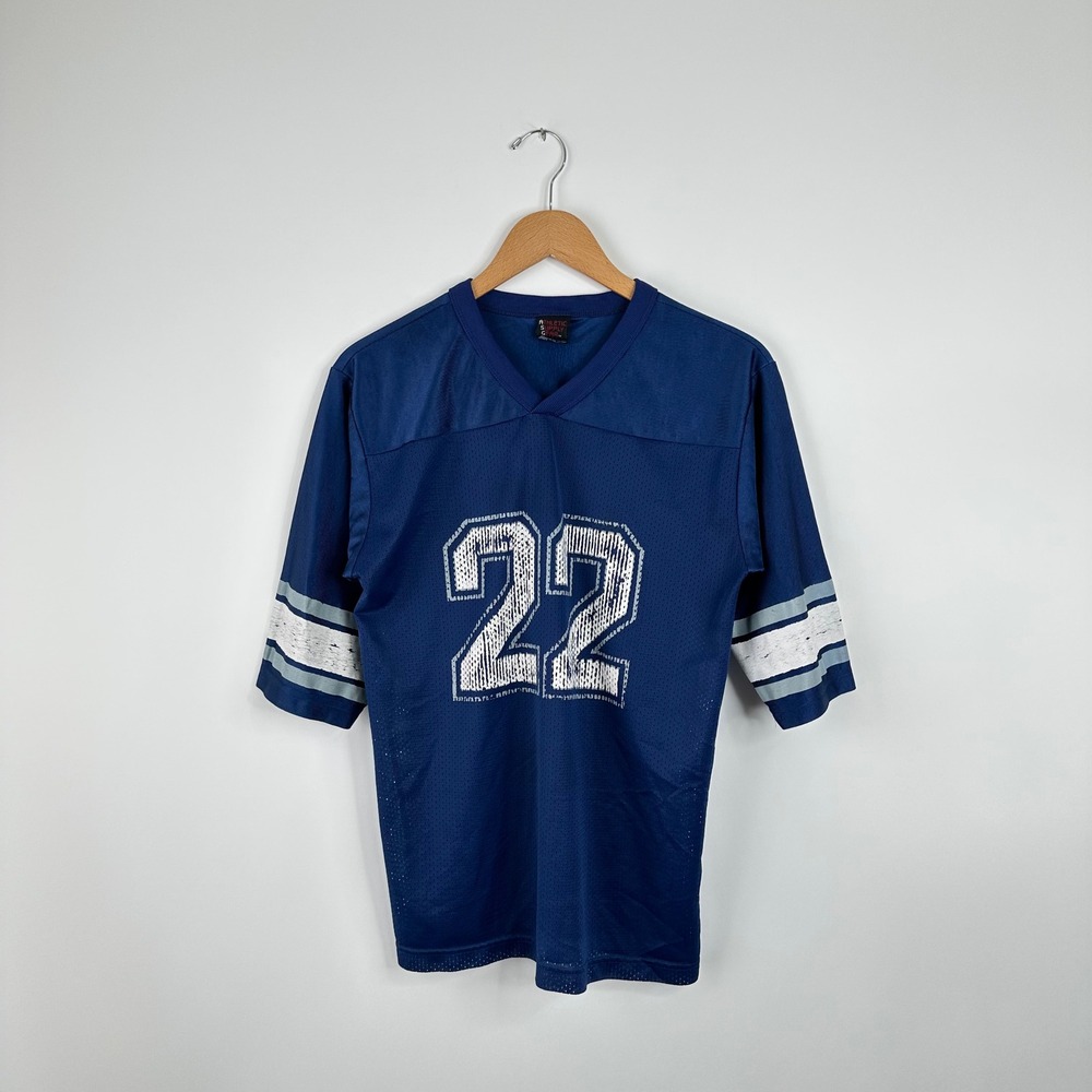 Vintage Athletic Supply Gear 22 Jersey Navy Blue Three Quarter Sleeve